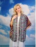 Multi-way Crocodile Chiffon Shawl W/ Button